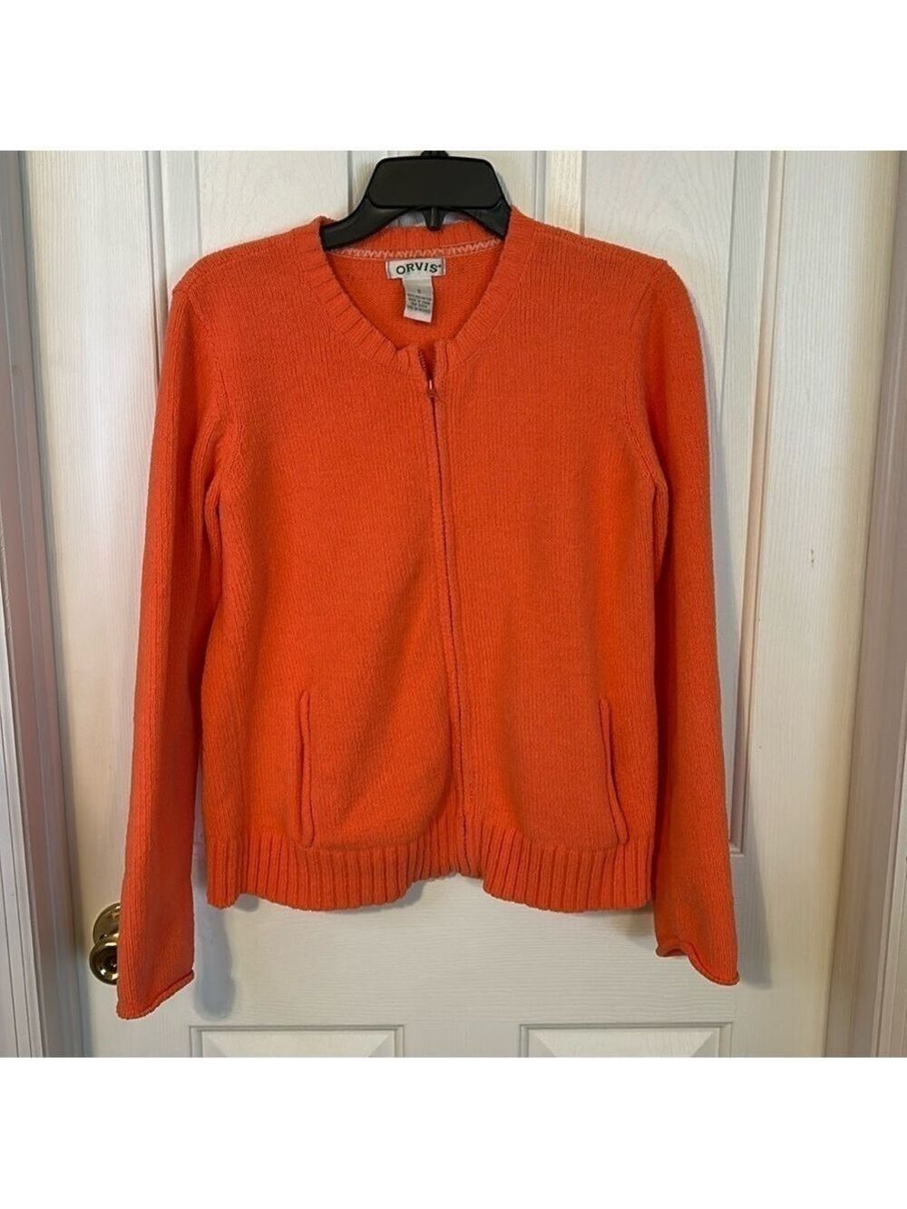 Orvis vintage ladies zip front sweater jacket. Size S. Good condition.